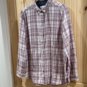 Jachs Mauve and White Plaid Shirt